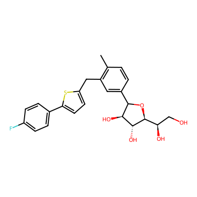 Chemical structure of Canagliflozin Furanose