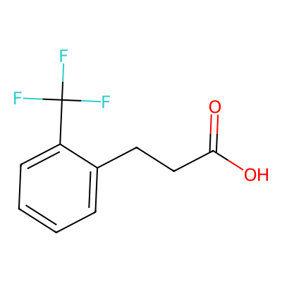 Chemical structure of 3-(2-Trifluoromethylphenyl)propanoic Acid