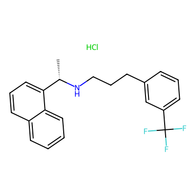 Chemical structure of (S)-Cinacalcet