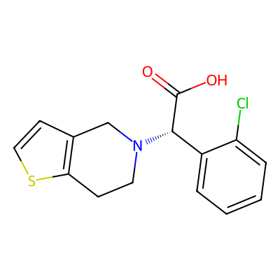 Chemical structure of Clopidogrel Carboxylic acid