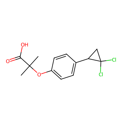 Chemical structure of Ciprofibrate