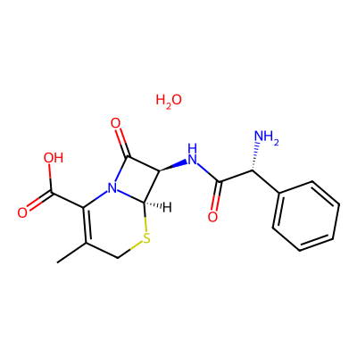 Chemical structure of Cephalexin Monohydrate