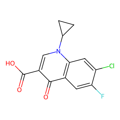 Chemical structure of Ciprofloxacin Impurity A