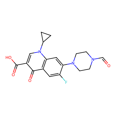 Chemical structure of Ciprofloxacin N-Formyl Impurity