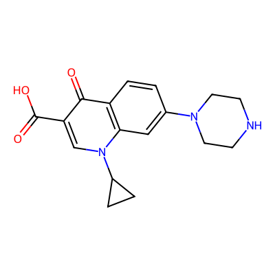 Chemical structure of Ciprofloxacin impurity B
