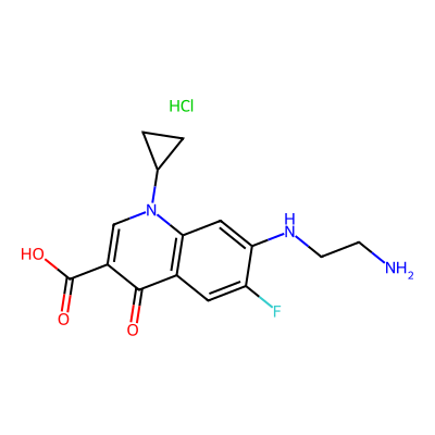 Chemical structure of Ciprofloxacin Ethylenediamine Analog