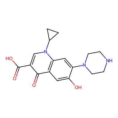 Chemical structure of Ciprofloxacin Hydrochloride Impurity F