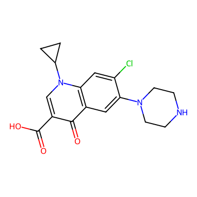 Chemical structure of Ciprofloxacin EP Impurity D