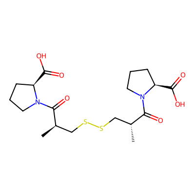 Chemical structure of Captopril Disulfide Impurity
