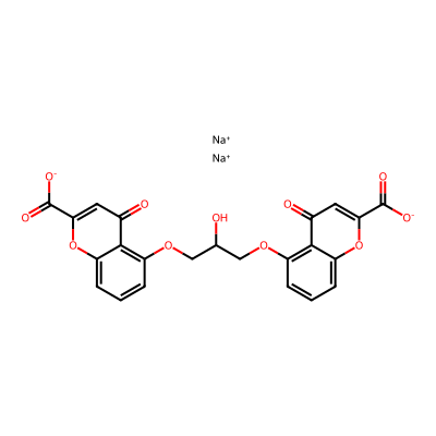 Chemical structure of Cromolyn Disodium