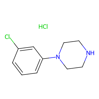 Chemical structure of 1-(3-Chlorophenyl)piperazine Hydrochloride