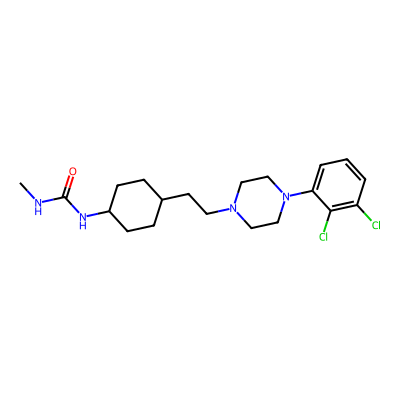 Chemical structure of N-Desmethyl Cariprazine