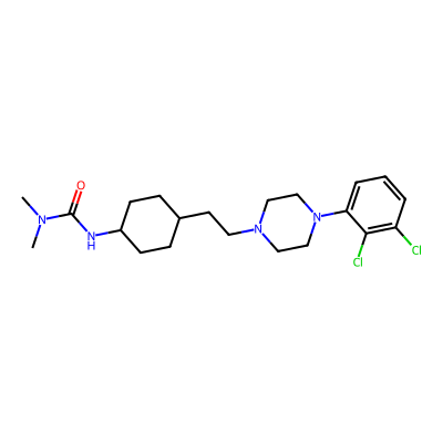 Chemical structure of Cariprazine working Standard