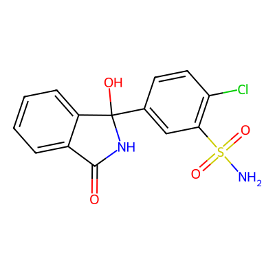 Chemical structure of Chlorthalidone