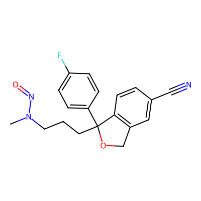 Chemical structure of N-Nitroso Citalopram