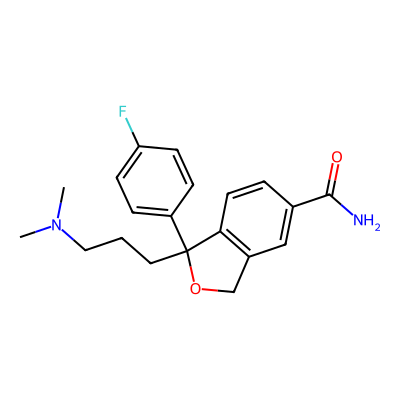 Chemical structure of Citalopram Related Compound A