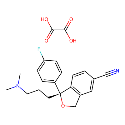 Chemical structure of (R)-Citalopram Oxalate