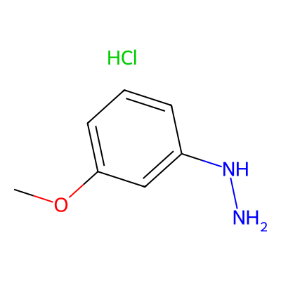 Chemical structure of 3-Methoxyphenylhydrazine Hydrochloride