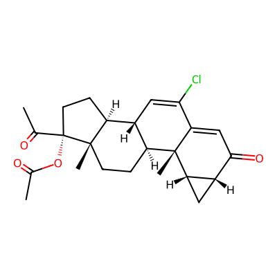 Chemical structure of Cyproterone Acetate