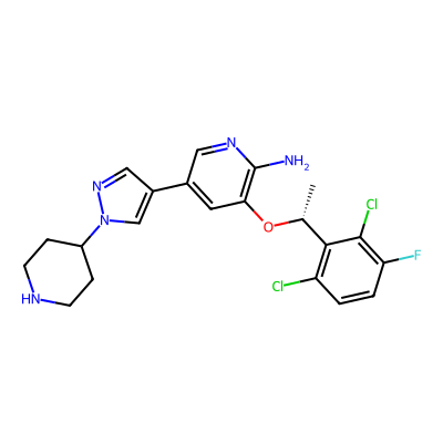 Chemical structure of Crizotinib