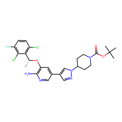 Chemical structure of Crizotinib N-Boc Crizotinib impurity