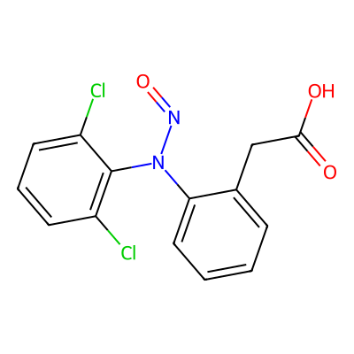 Chemical structure of N-Nitroso Diclofenac