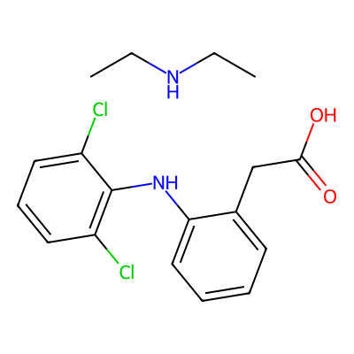Chemical structure of Diclofenac Diethylamine Salt