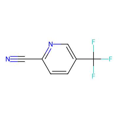 Chemical structure of 5-(trifluoromethyl)pyridine-2-carbonitrile