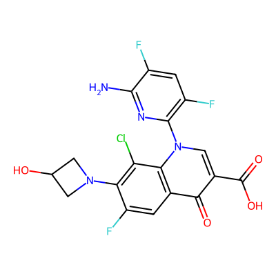 Chemical structure of Delafloxacin