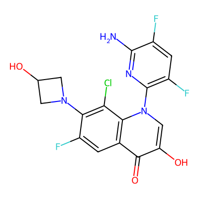 Chemical structure of Delafloxacin Impurity 1