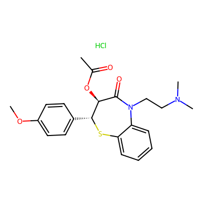 Chemical structure of Diltiazem EP Impurity A (HCl salt)