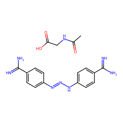 Chemical structure of Diminazene Aceturate