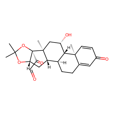 Chemical structure of Desonide Related Compound A Impurity