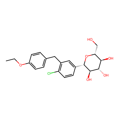 Chemical structure of Dapagliflozin Reference Standard