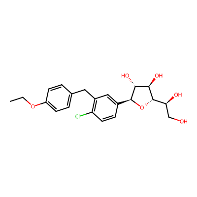 Chemical structure of Dapagliflozin S-Furanose