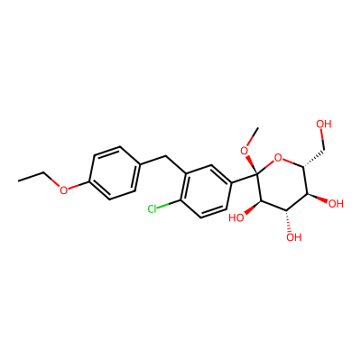 Chemical structure of 1alpha-Methoxy Dapagliflozin