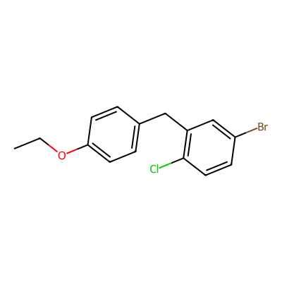 Chemical structure of Dapagliflozin Bromo Impurity