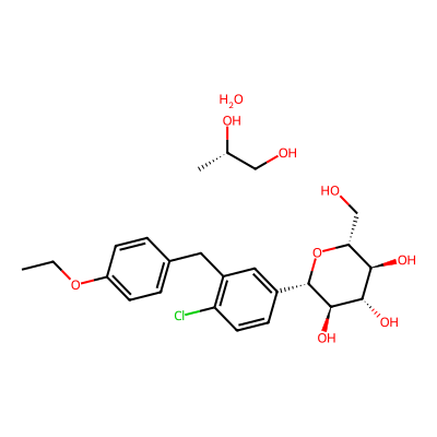 Chemical structure of Dapagliflozin Propanediol Hydrate