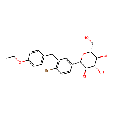 Chemical structure of 4-Deschloro-4-bromo Dapagliflozin