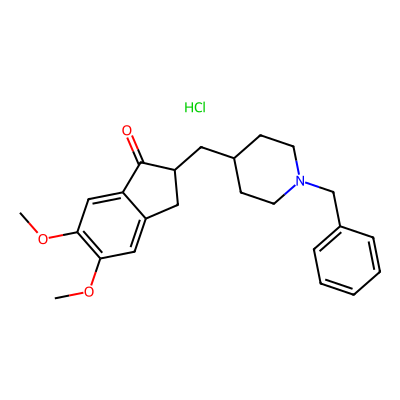 Chemical structure of Donepezil Hydrochloride