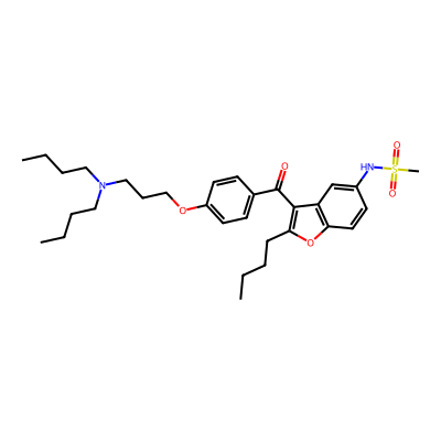 Chemical structure of Dronedarone