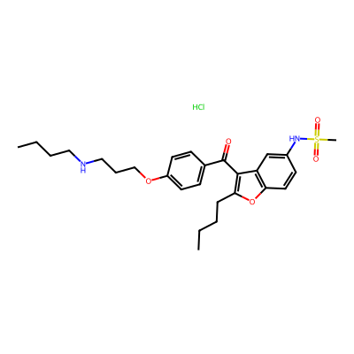 Chemical structure of Dronedarone Des-butyl Impurity