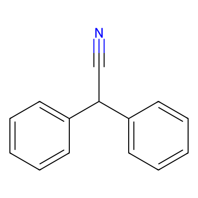 Chemical structure of Diphenylacetonitrile