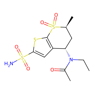 Chemical structure of N-Acetyl Dorzolamide