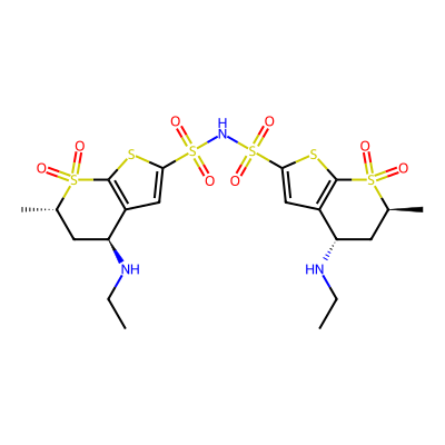 Chemical structure of Dorzolamide dimer impurity
