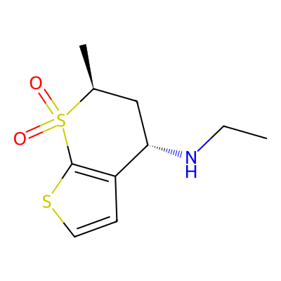 Chemical structure of Dorzolamide Desaminosulfonyl