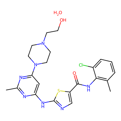 Chemical structure of Dasatinib Monohydrate