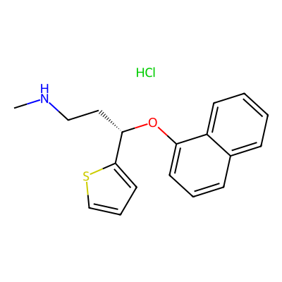 Chemical structure of Duloxetine Hydrochloride