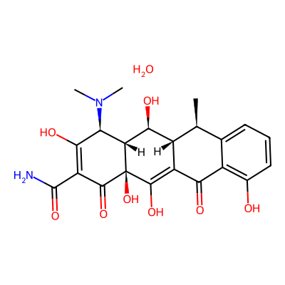Chemical structure of Doxycyline monohydrate