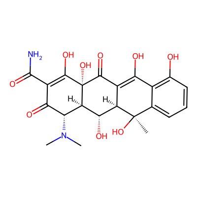 Chemical structure of Oxytetracycline